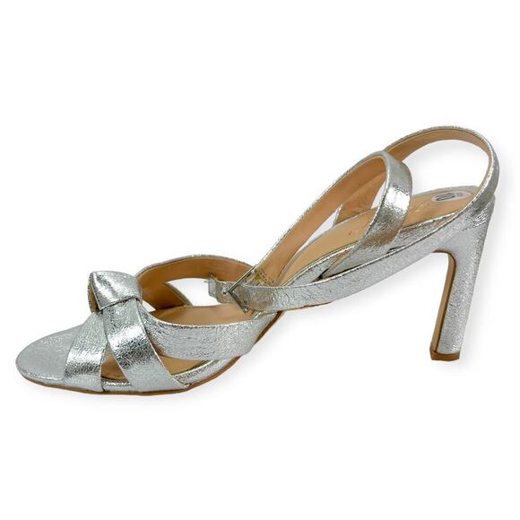 Jewel Badgley Mischka Rhonda Satin Knotted Stiletto Heels Sandals Size 10 NEW - Picture 5 of 13